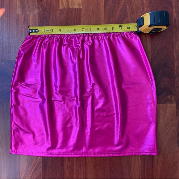 NastyGal Pink Metallic Mini Skirt - Picture 4 of 5